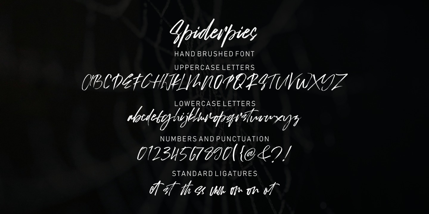 Spiderpies Regular Font preview